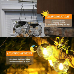 IP65 Waterproof Solar Light ensures automatic lighting at dusk and off at dawn.