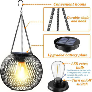 Durable and waterproof, the IP65 Waterproof Solar Light shines in rain, snow, or sun.