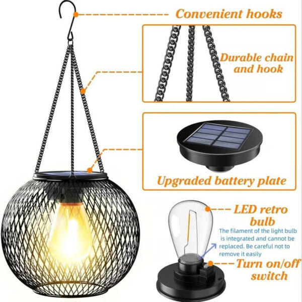 Durable and waterproof, the IP65 Waterproof Solar Light shines in rain, snow, or sun.