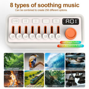 Portable Sleep Sound Machine: Powered by a 2600mAh battery, your sleep companion on the go.