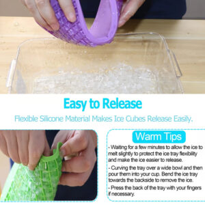 LFGB Silicone Ice Trays are flexible for easy ice removal.