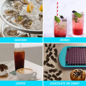 LFGB Silicone Ice Trays save kitchen space with a stackable design.